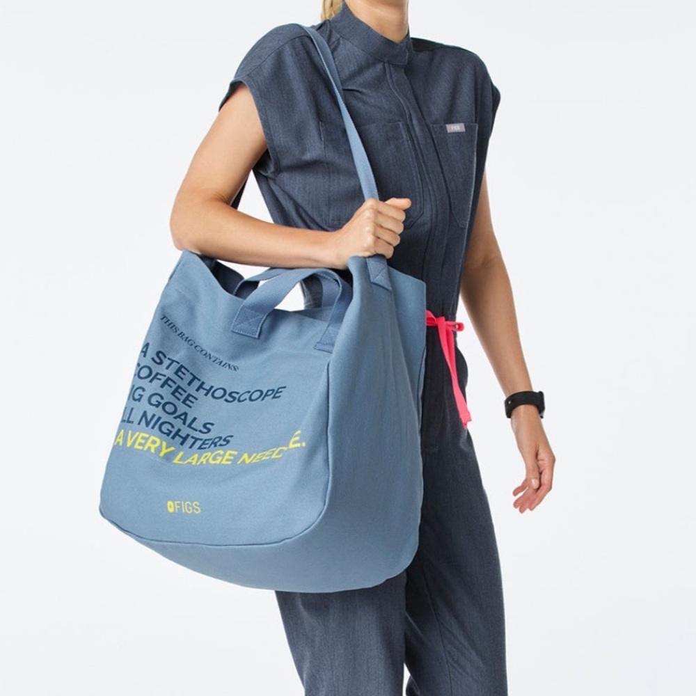 FIGS RARE INDIGO Canvas Tote Bag